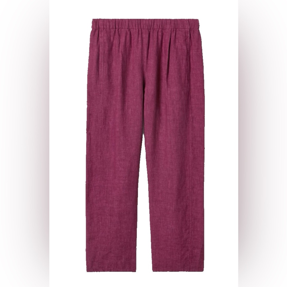 Eileen Fisher Delave Linen Lantern Pants in Raspberry